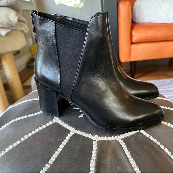 Black Leather Booties. “Daria” by Matiko - Picture 5 of 6